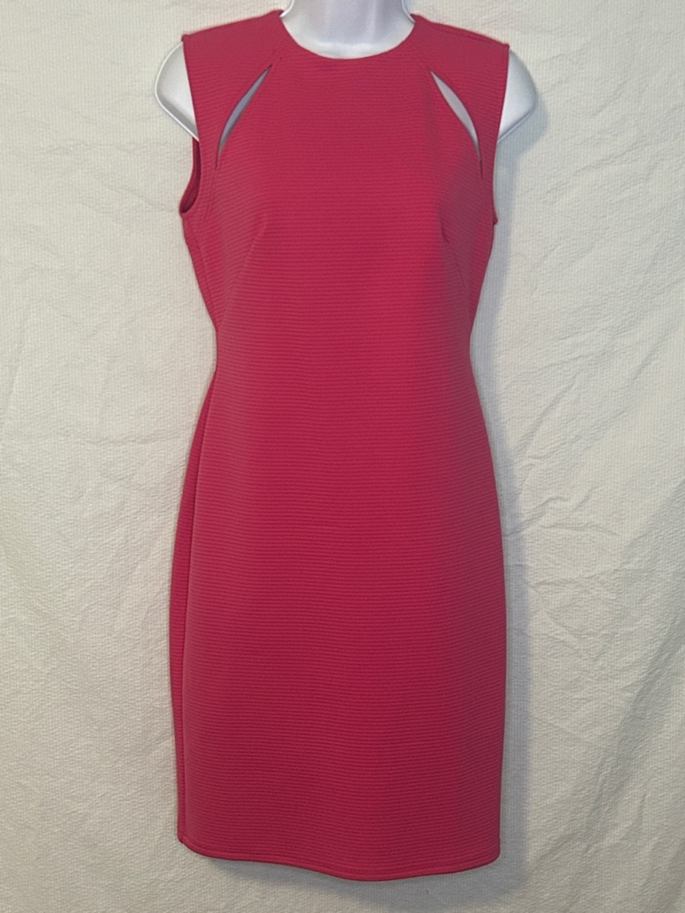 Topshop Bodycon Barbiecore Vibrant Pink Shoulder Detail Mini Dress